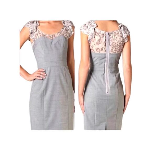Rebecca Taylor Fabulous Gray Melange Bustier Combo Dress - Picture 1 of 7